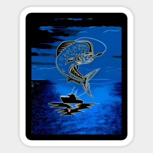 Dolphin Fish, Dorado, Mahi Mahi fishing Sticker